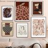 Curve Line Girl Abstract Aesthetic Wall Art Canvas, Nordic Posters and Prints, Picture Mural, Interior Vintage Room Decoration