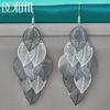 Leaf Earrings Silver Fashion Jewelry