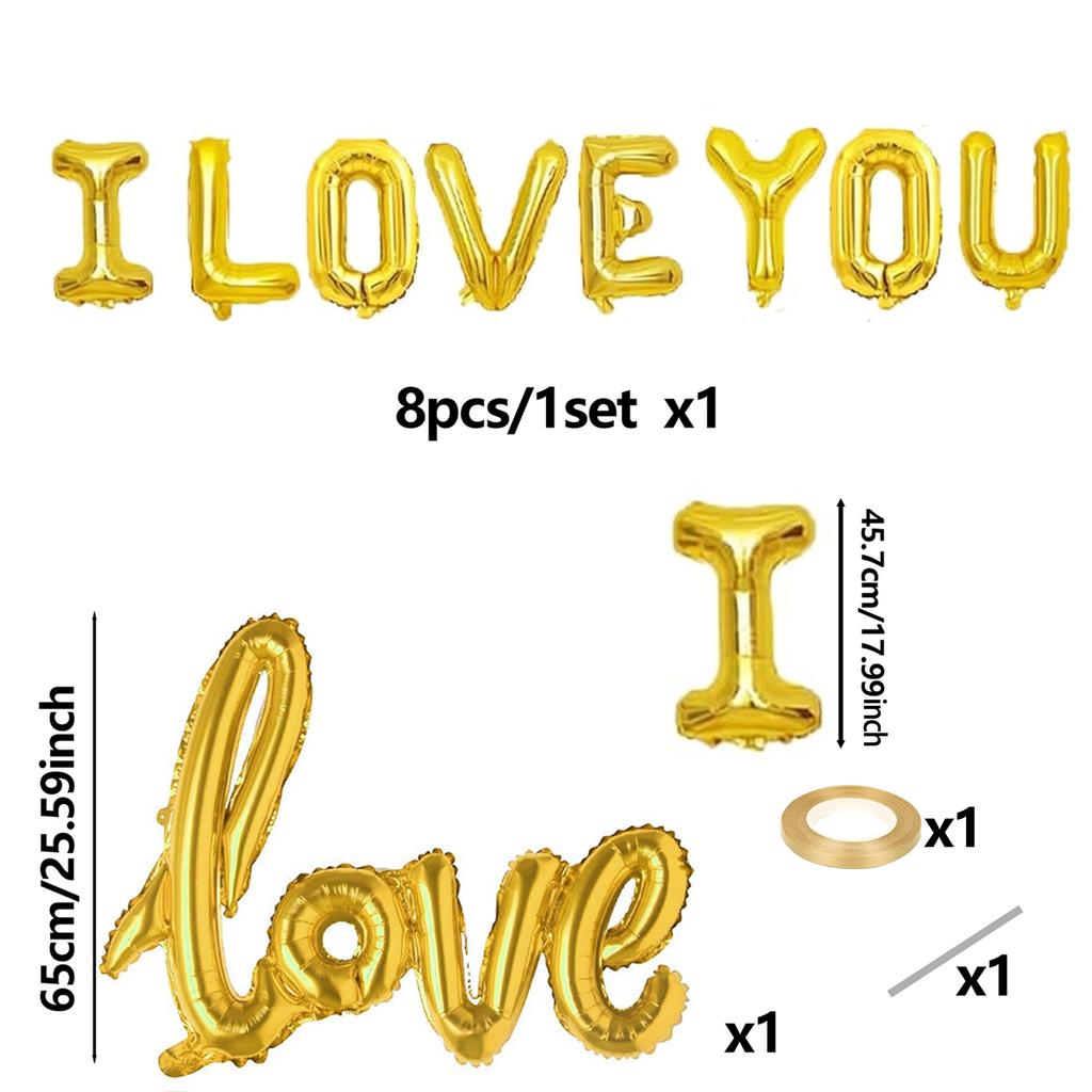 Ich liebe dich Banner Dekoration Ballons, Geeignet für die Hochzeitssaison, Verlobung, Brautgeschenke, Muttertag