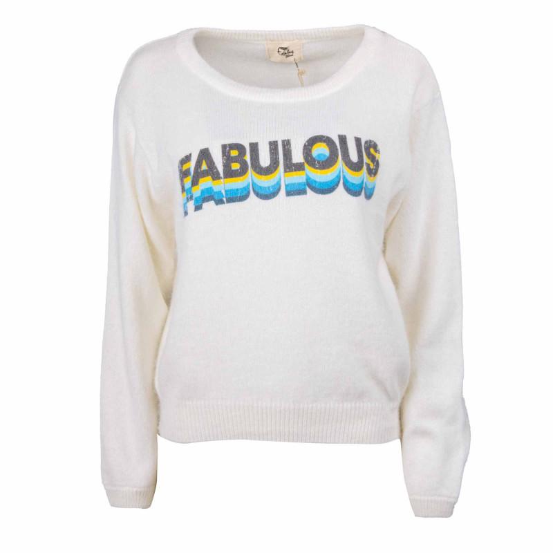 Женский свитер из ангоры с круглым вырезом FABULOUS ISLAND