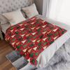 Christmas Flannel Blanket Throw, Christmas Red Tree Soft Fuzzy Plush Cozy Fleece Blankets, Ideal Gifts for Adults Wife Self