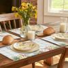 4Pcs, Easter Egg Floral Rabbit Placemats, Washable, Suitable for Holiday Parties, Home Decoration