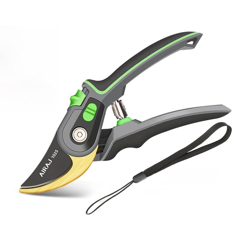 AIRAJ Industriequalität Gartenscheren sind arbeitssparende Gartenwerkzeuge mit scharfen Klingen zum Beschneiden von Bäumen und Schneiden von Blumen.