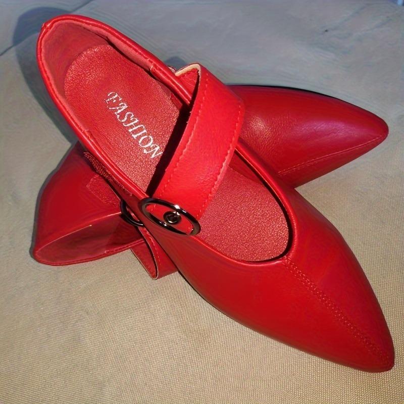 New Arrival: British Fish-Mouth Buckle Fashionable Peep-Toe Block Heel Shoes for Women - Comfortable High Heels, All-Season Wear