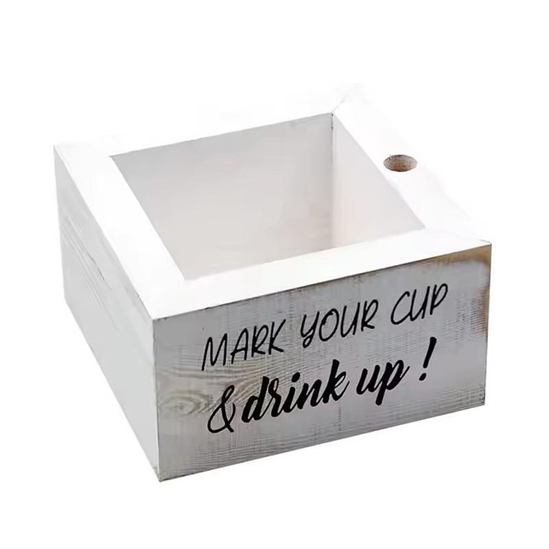 

Wooden Cup Holder Mark Your Cup And Drink Up Cup Dispenser Decor DIY Household Cup Holder For Disposable Paper Cup Storage Rack