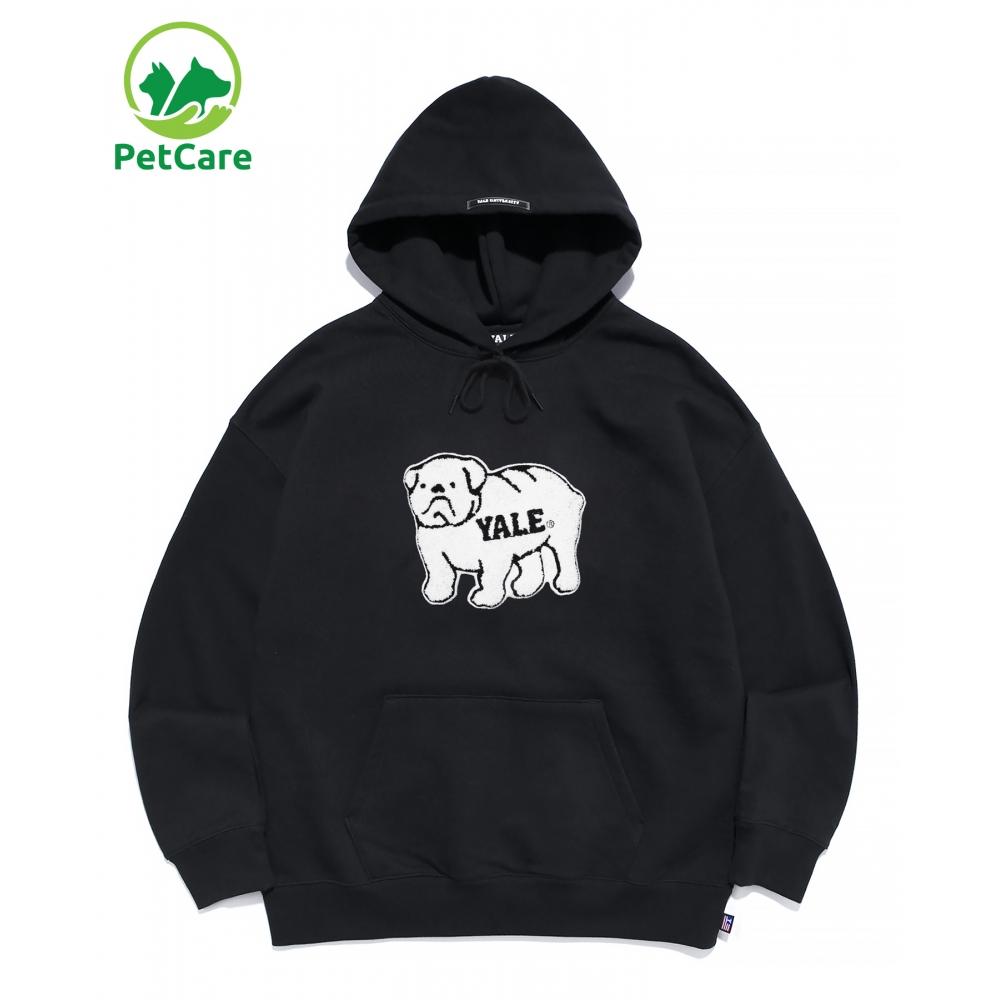 

YALE BOUCLE WHITE BULLDOGS HOODIE BLACK