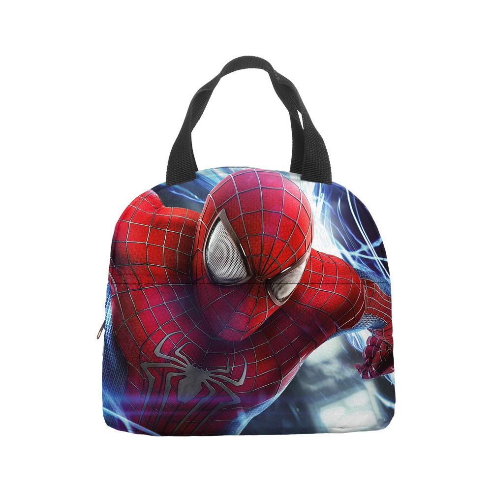 Anime Spider-Man Lunch Bag Portable Insulation Bag Bento Bag Lunch Box Bag Children'S Lunch Bag Picnic Ice Bag