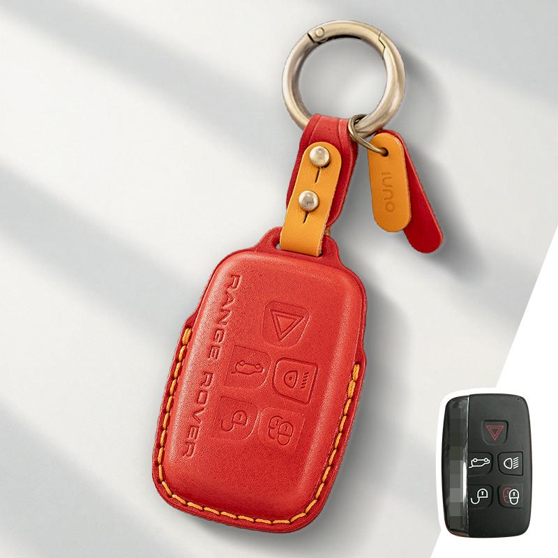 Custodia Protettiva in Vera Pelle per Chiave Fob Land Rover Range Rover Evoque Discovery Sport Vela 4