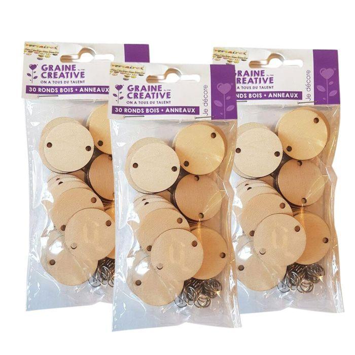 90 rondelles bois de rechange pour calendrier des anniversaires
