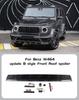 Carbon Fiber B-Style Front Wing Tail Spoiler with Lights for Mercedes-Benz G-Class W463/W464