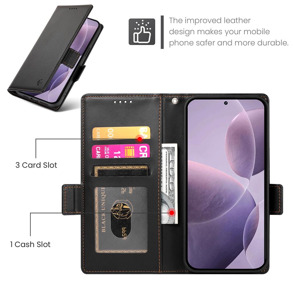 DF-010 For Xiaomi Poco F6 Pro 5G/Redmi K70 5G/K70 Pro 5G Wallet Case PU Leather Stand Phone Cover