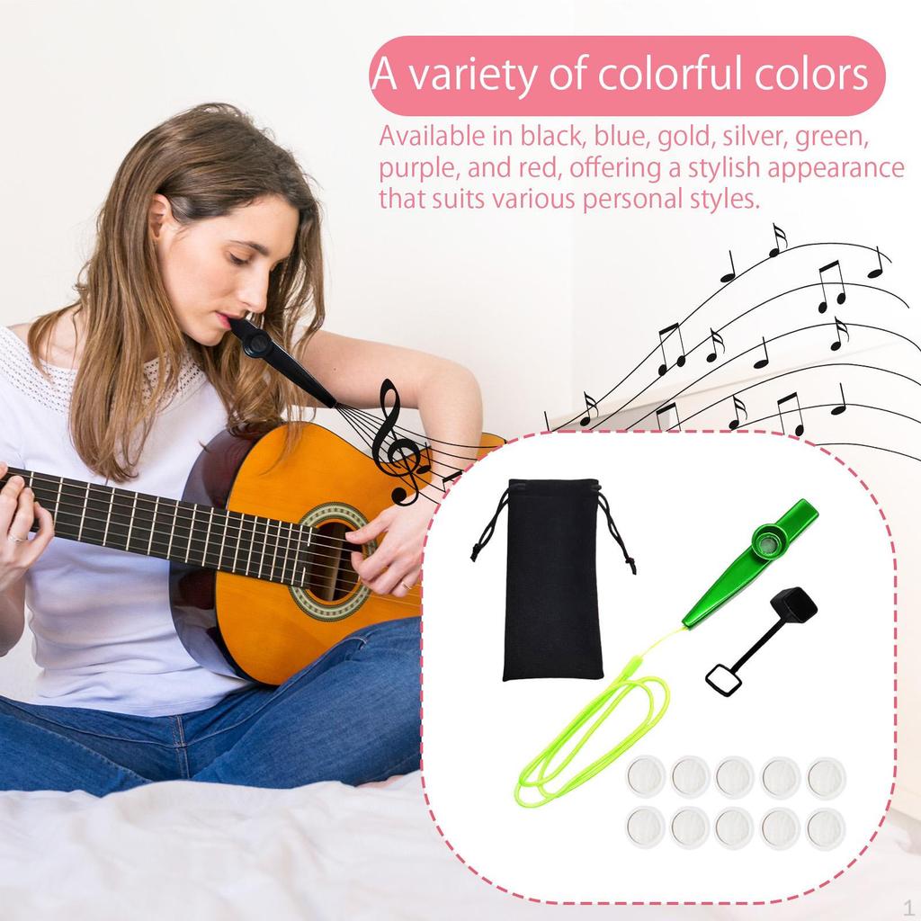 Flöte Musikinstrument Gitarrenpartner, Leichtes Mundstück mit Membranen für Aufführung