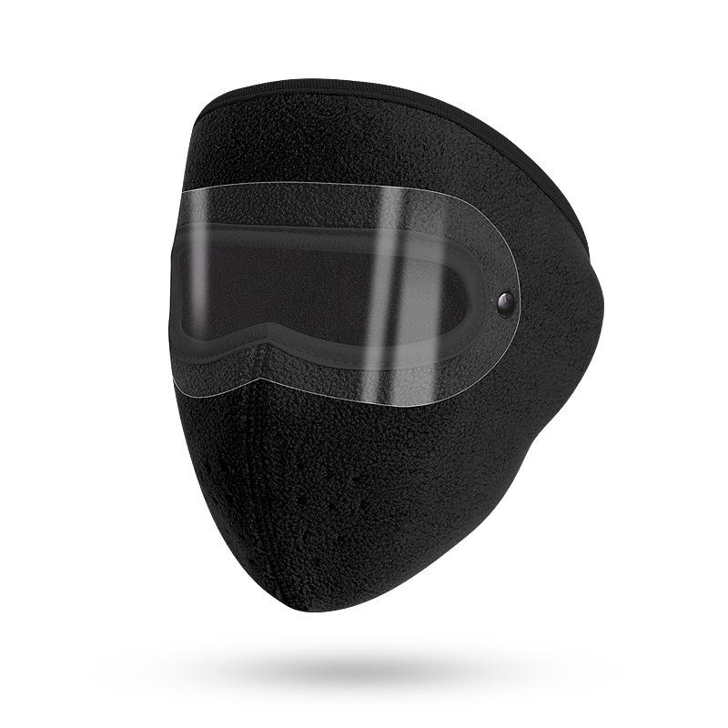 Unisex Winter Warm Face Mask with HD Anti Fog Goggles Windproof Cold Proof Polar Fleece Scarf Breathable for Outdoor Cycling