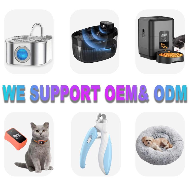 /ODM Eco-friendly 2.2L Cat & Dog Water Dispenser Solid Pattern 304 Stainless Steel Mini Pet Bowl Chargeable Purified Water 5L