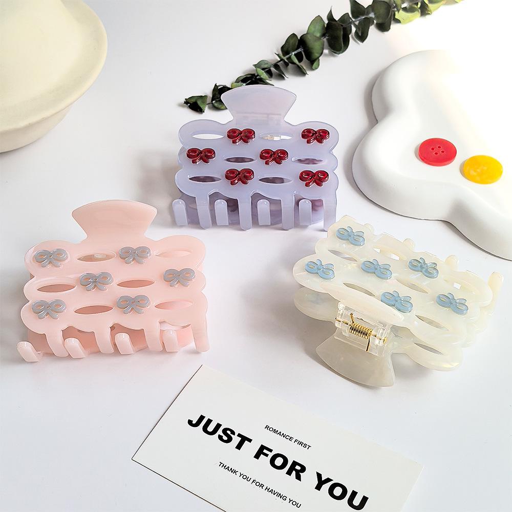 1pc Hollow Butterfly Knot Hair Grab High Grade Acetic Acid Shark Clip New Cute Disc Hair Grab