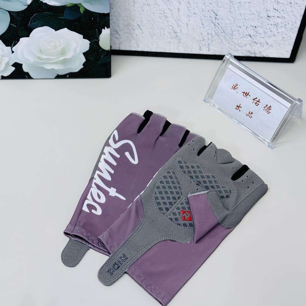 Silicone Gel Half-Finger Cycling Gloves, Shock-Absorbing Mountain Road Bike Anti-Vibration Riding Gloves