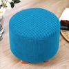 1Pc Round Seat Cover Elastic Protector Soft Pouffe Stool Removable Flannel Stool Cover Footstool