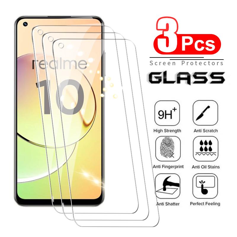 

3 pçs vidro temperado para realme 7 8 9 pro 10 protetor de tela de vidro para realme 7i 8i 9i película protetora de vidro For Realme X2 чистий