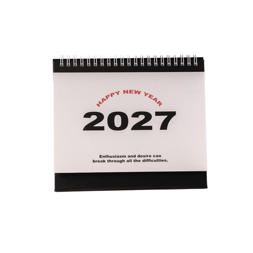 Tagesplan 2027 Schreibtischkalender Dickes Papier Stehender Aufklappkalender Tägliche Planung