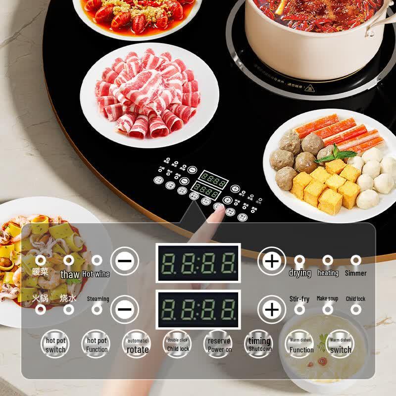 Zhouyu Round Electric Hotpot Food Warmer & Induction Cooker CN Plug (adapter Included)