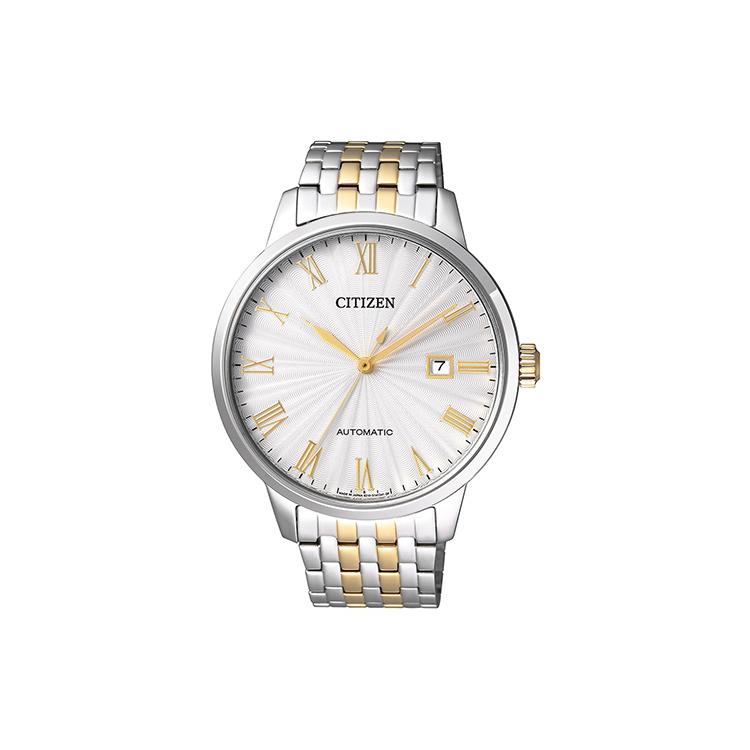 CITIZEN Mechanical Wrist Watch Collection 50m Water Resistant Mechanical Movement Stainless Steel Strap NJ0084-59A