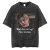 Vintage Washed Leon S Kennedy Resident Evil 4 T-Shirt Men And Women