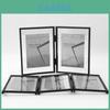 5 und 7 Zoll doppelseitiger transparenter faltbarer doppelter Fotorahmen für Schreibtisch- und Regaldekoration