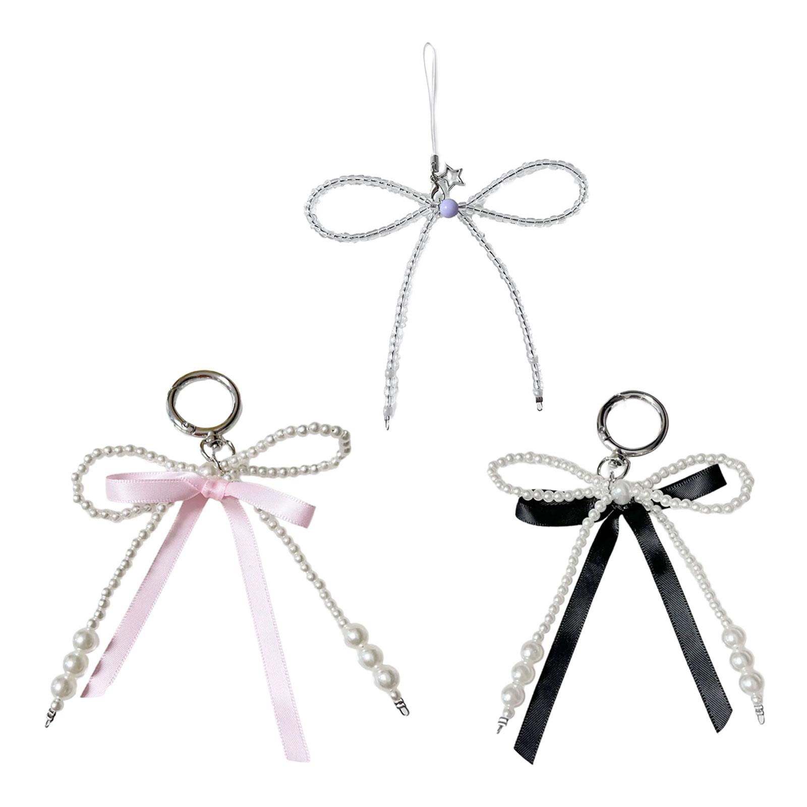 

3 шт. Модный брелок с бантом, подвеска на сумку, телефон, стильный брелок, аксессуар, подарок для повседневного использования 3