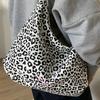 Large capacity leopard print bag women's new trendy fashion messenger bag female college student class shoulder bag female