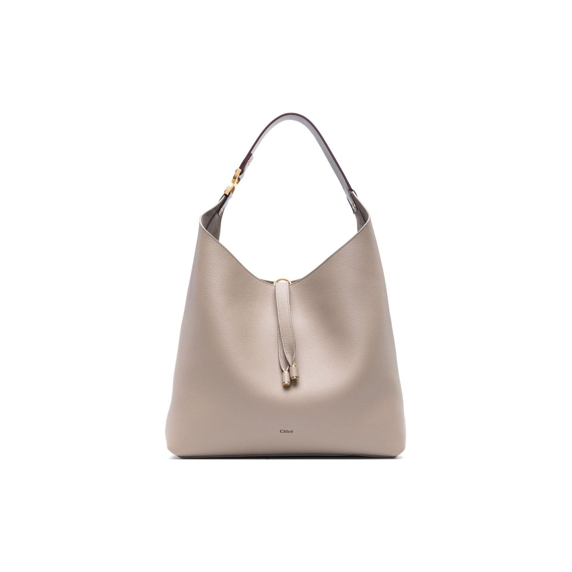 

Chloe Marcie Letter Logo Fringe Detail Calfskin Hobo Bag Women handbags Gray CHC24-SS630I31-23W Basic Set (Bag+Dust Bag)