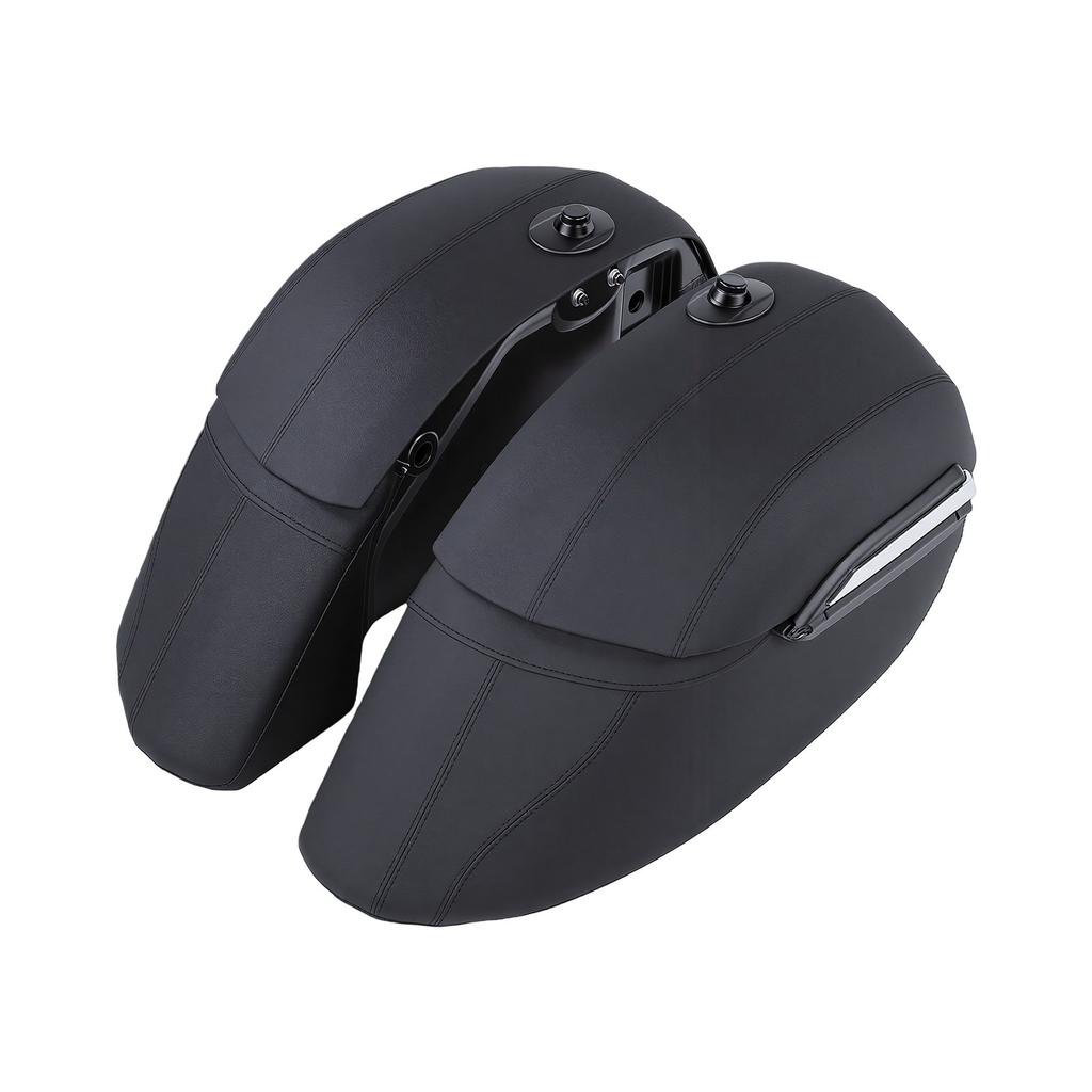 Motorcycle Hard Bags Saddlebags with Heavy Duty Mounting Bracket Kit Replacement for Classic DS400 DS650 DS1100 XVS950