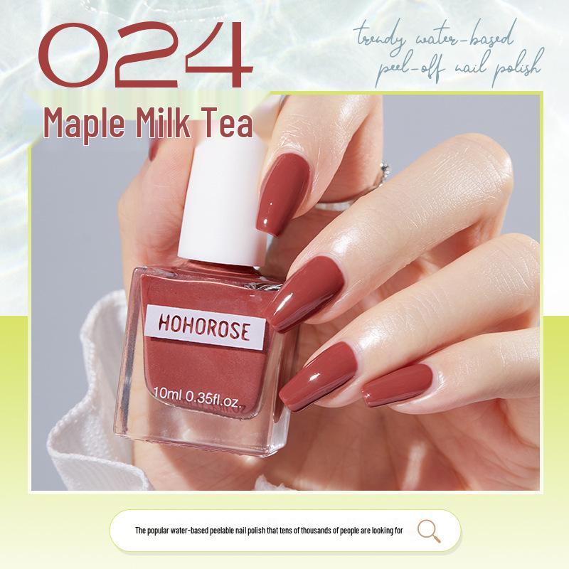HOHOROSE Quick-Dry Water-Based, Peelable Nail Polish, 10ml, Perfect for Students