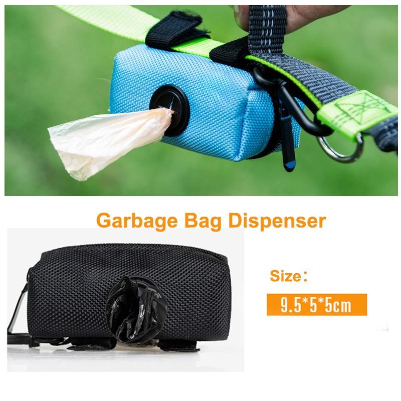 Supporto per sacchetti per escrementi di cani, guinzaglio, regolabile, mini, da viaggio, per la spazzatura, dispenser per sacchetti per escrementi di cani, strumenti per la pulizia degli animali domestici