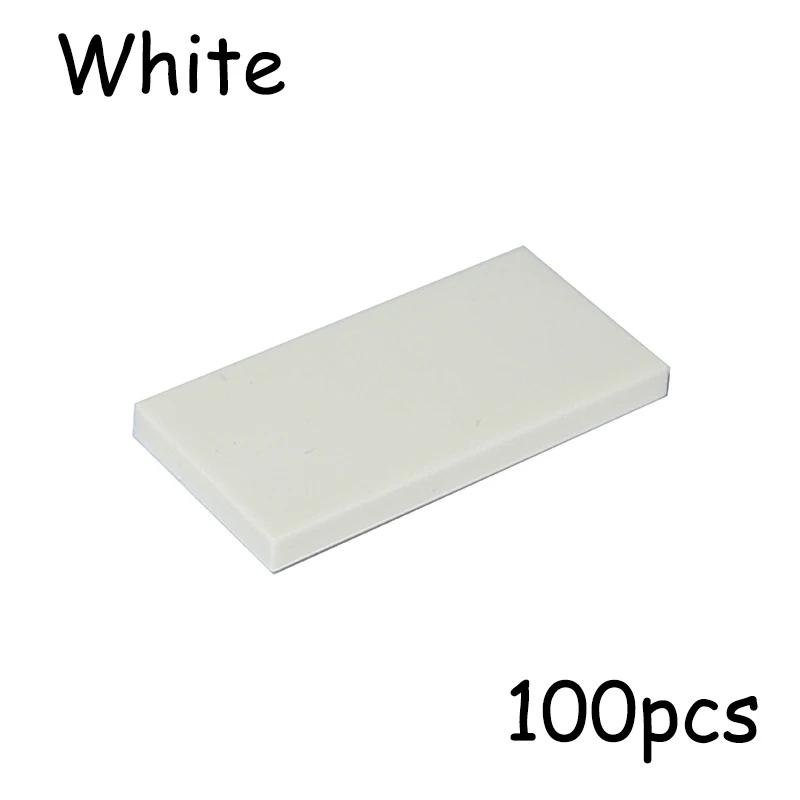 100PCS MOC Assemble Particles 87079 Size 2x4 Bricks Flat Tile Smooth 2*4 Building Blocks DIY Educational Creative Toy for Kids