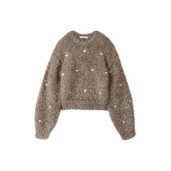 SNIDEL Heart Motif Knit Pullover SWNT244171 Women s