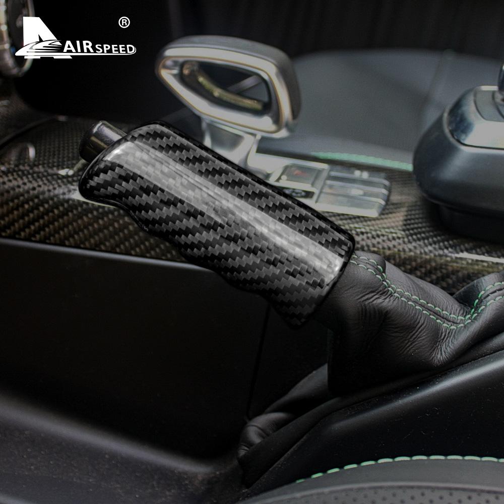 Real Hard Carbon Fiber Cover for Mercedes Benz G Class W463 2000-2019 Car Handbrake Grips Sticker Interior Trim Accessories