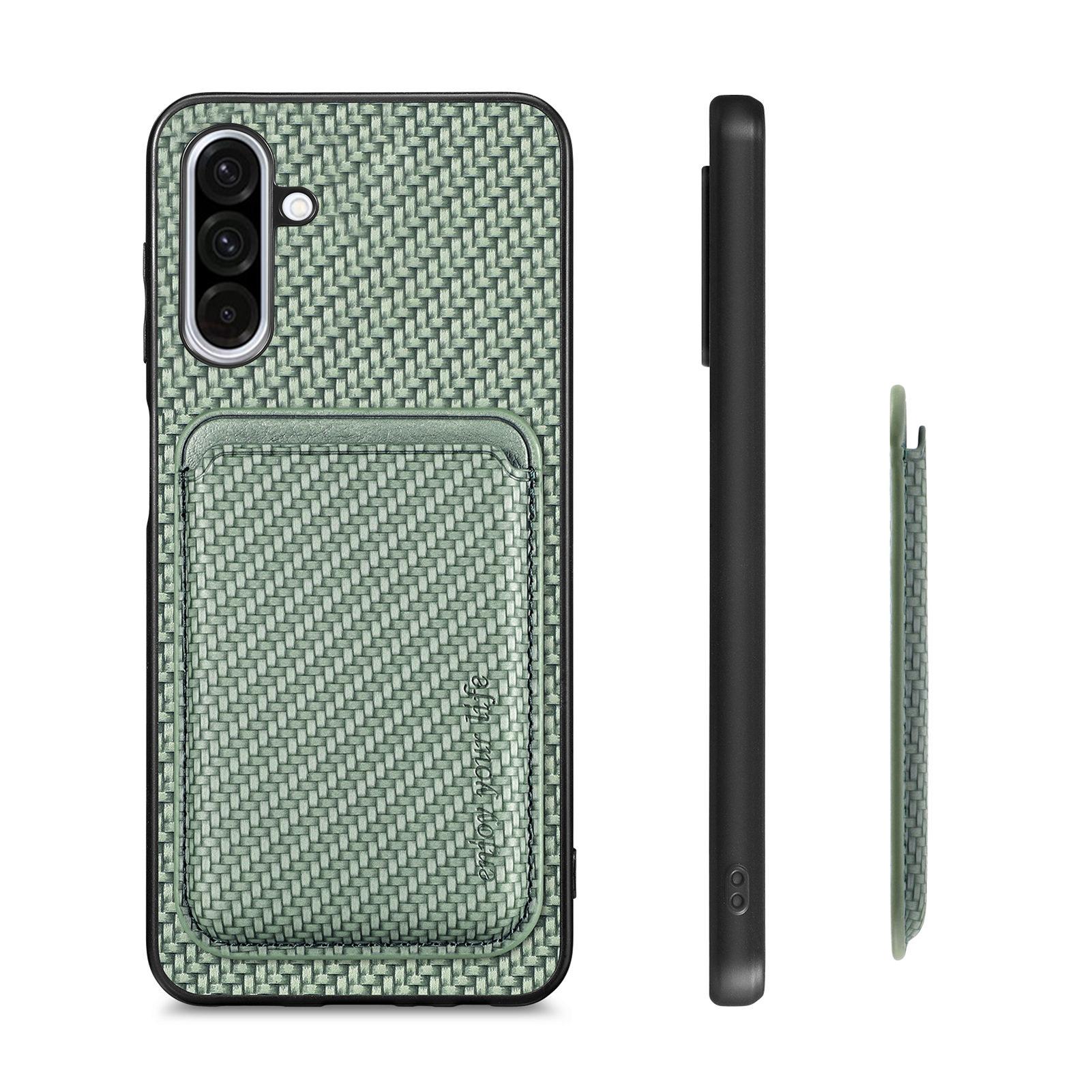 

For Samsung Galaxy A36 5G Case Magnetic Detachable Card Holder Phone Back Cover Brown