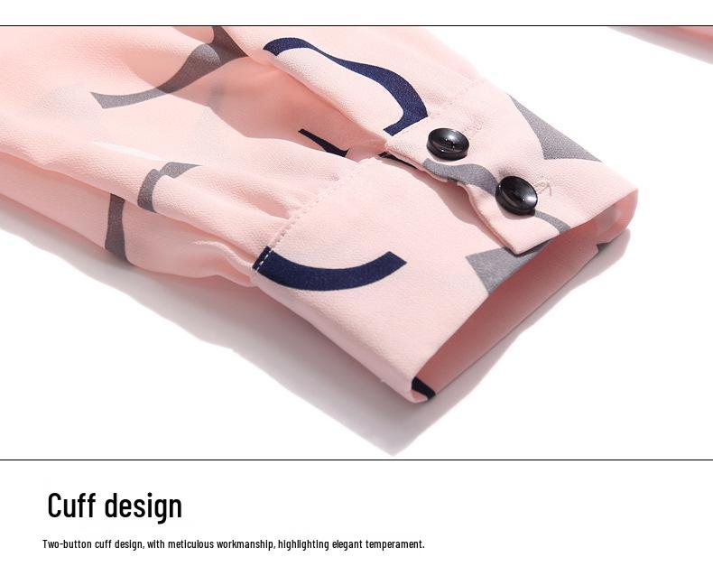 2023 Autumn Women's Chiffon Long Sleeve Blouse