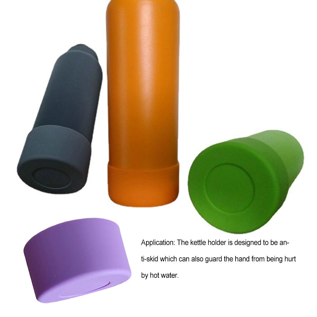 Antis-kid Water Bottle Silicone Sleeve Flask Drinking Cup Cover Anti-scalding Kettle Bottom Holder Sleeves for Hiking Indoor