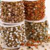 0.5meter 1meter Irregular Stone Beaded Chain Stainless Steel Elegant Necklaces Chains Boho Handmade Bracelets DIY Jewelry Making