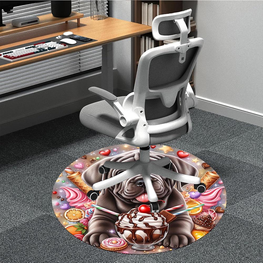 

1pc Dessert Dog Chair Carpet for Office, Non-slip, Soft and Durable Office Rug for Interior Decoration, Perfect for Office yy260313095 80cm by 80cm