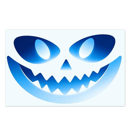 Halloween Ghost Face Decorations Glow In The Dark Sticker, Self-adhesive Shape Decals, Peel And Stick Decals Waterproof PVC Stickers, for Walls