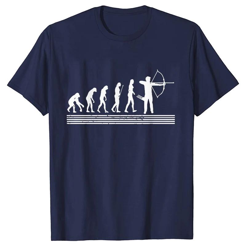Archer Archery Evolution T-shirt for Unisex Summer Hunting Bow Arrows Archer Funny Graphic Tops Oversized Clothing Streetwear