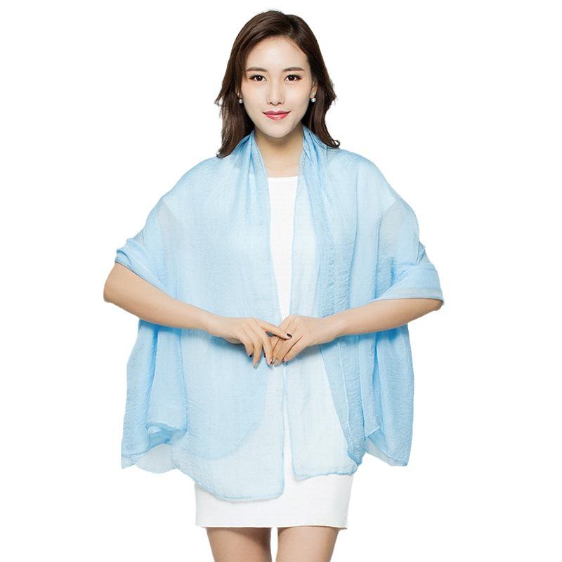 Versatile Summer Red Silk Scarf: Multifunctional Imitation Silk Shawl, Sunscreen Beach Towel, Dancing Gauze Scarf for Women