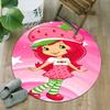 1pc Princess Strawberry12 Carpet, Round Rug, Comfortable, Suitable for Entryways, Living Rooms, Office, And Bedrooms, Christmas Decoration