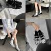 Lovanson retro sweet and cool ballet single shoes French square head pig nose Mary Jane shoes niche bow women's shoes
