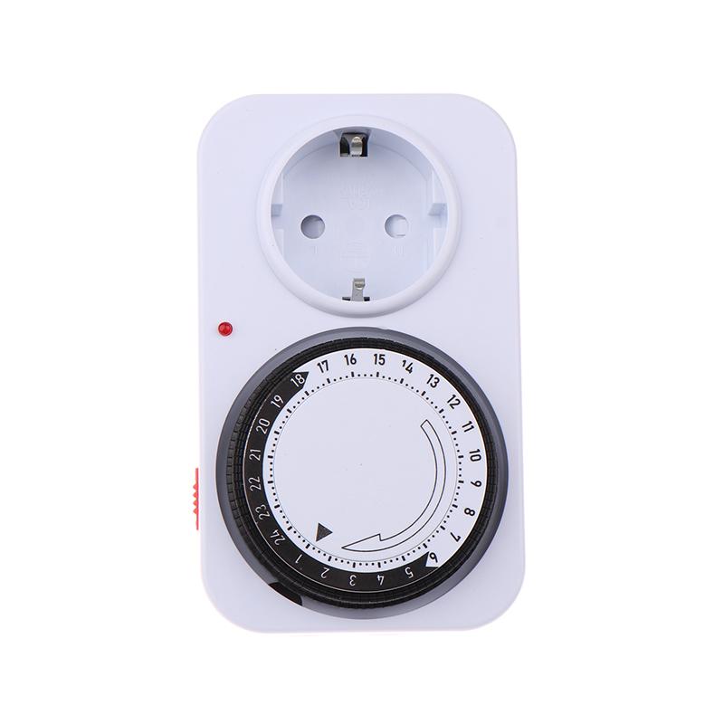 Eu Plug Timing Socket 24-Hours Cycle Mechanical Timer Electricity Consumption Meter Automatic Shutdown With Overload Protection