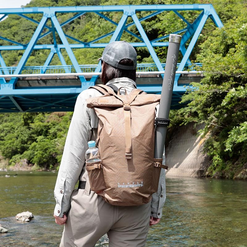 LITTLE PRESENTS Waterproof Backpack Light S20 Cross Brown B-35