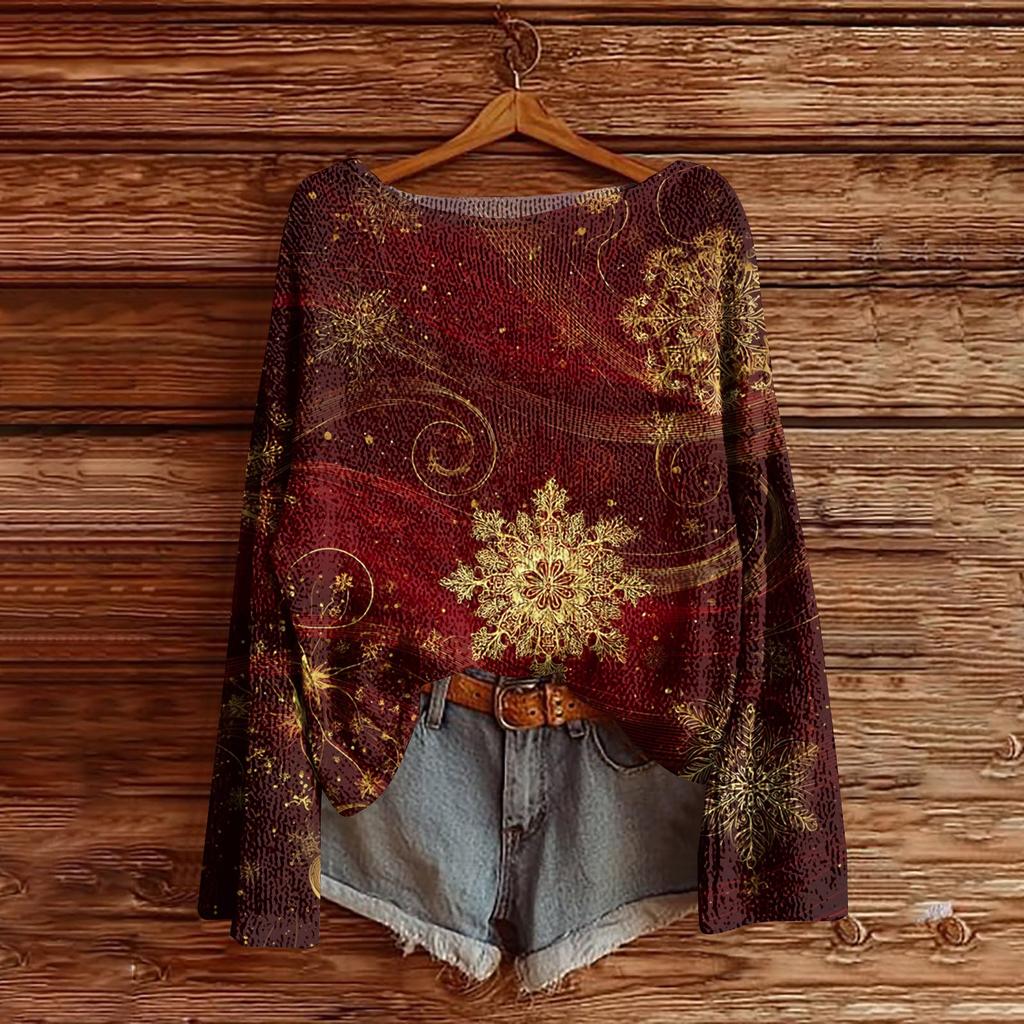 Women's Round Neck Lightweight Sweater Casual Long Sleeve Knit Pullover