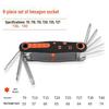 Foldable Metric & Imperial Hex Key and Torx Screwdriver Set